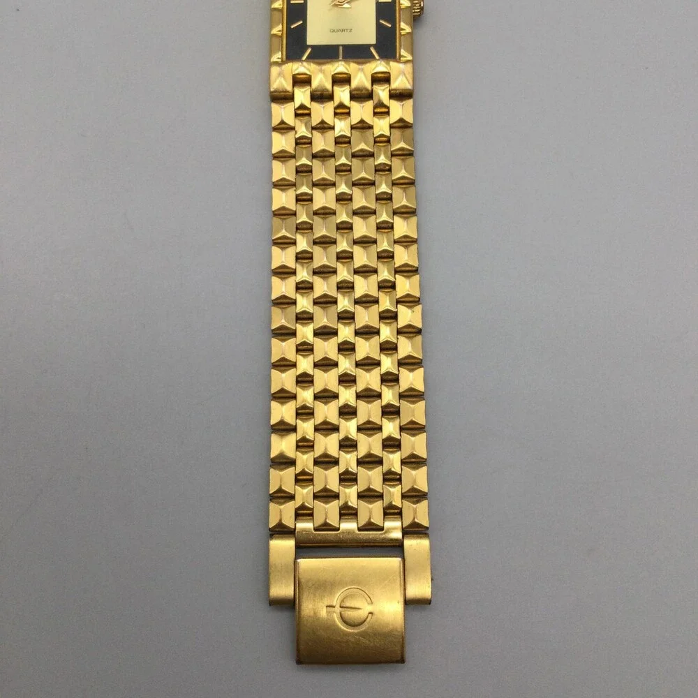 Vintage Elgin Womens Watch 22mm Gold Tone Bracelet FM615-040 New Battery 7.75